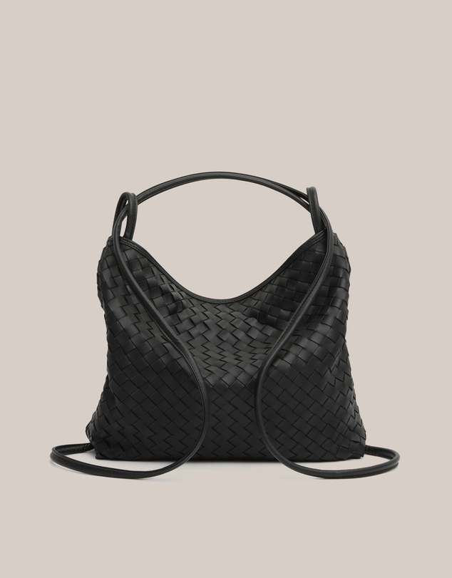 VESTIRSI - Woven Bella Convertible Backpack Black