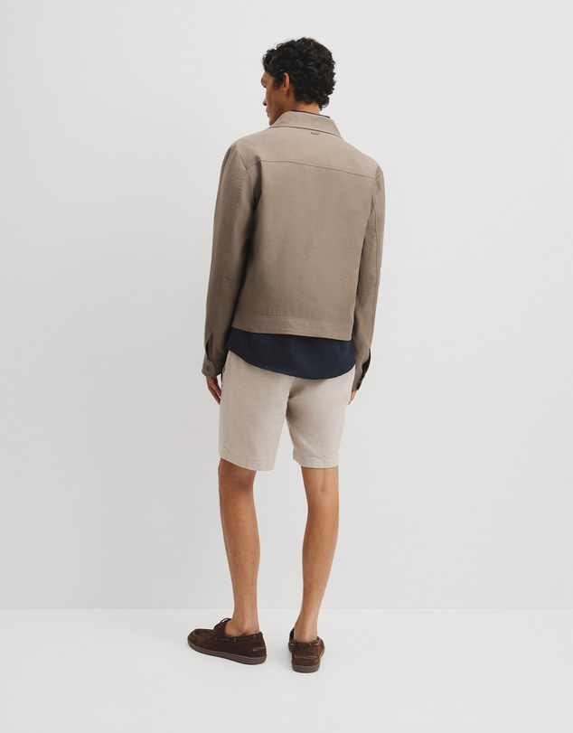Country Road - Cotton Linen Blend Zip Through Jacket