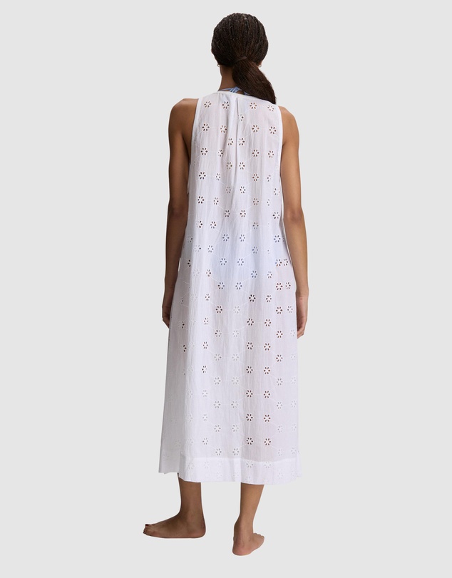 Polo Ralph Lauren - Cotton Eyelet Open Side Midi Beach Dress Cover-Up