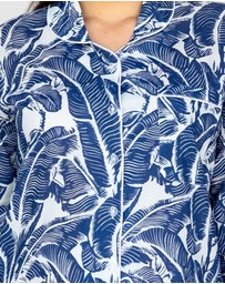Sant And Abel - Women's Martinique® Blue Banana Leaf Night Shirt