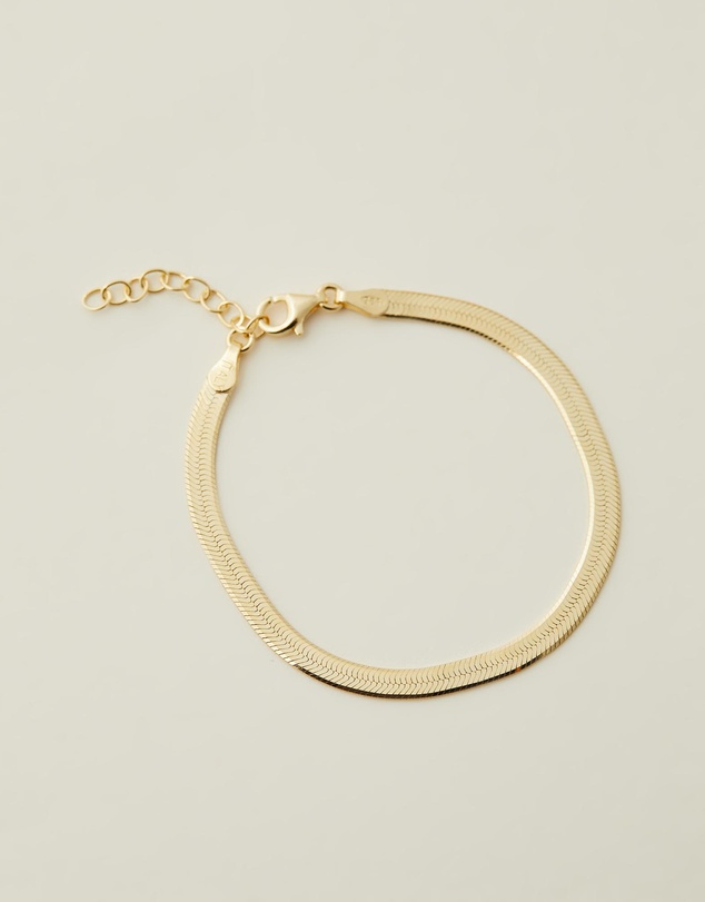 SAINT VALENTINE - Sphinx 3mm Snake Chain Bracelet - Gold
