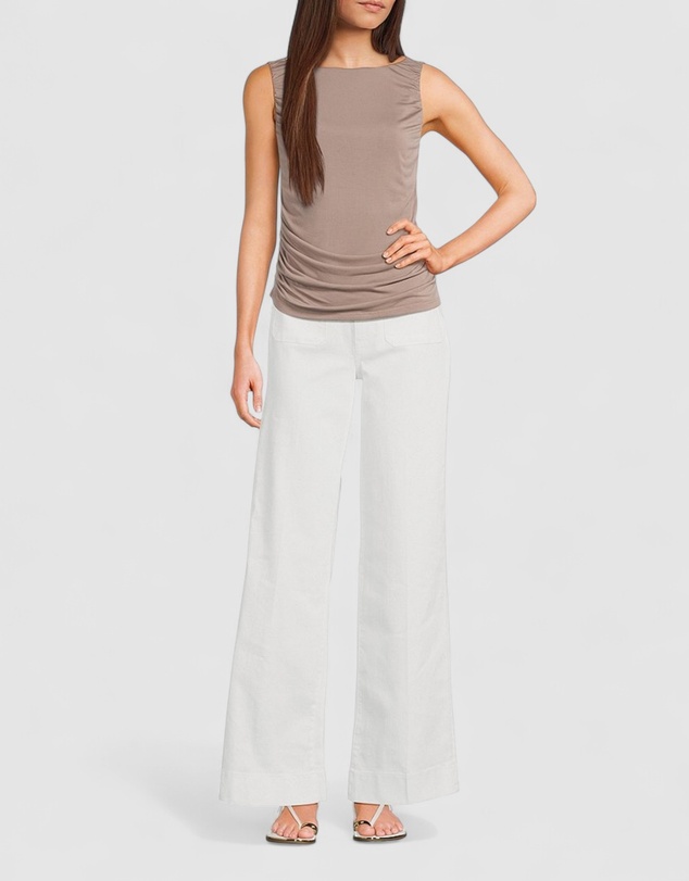 GUESS - Sleeveless Shirred Ciena Tank Top
