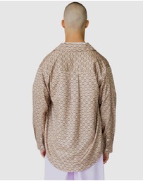 Justin Cassin - Imran Print Wide Collar Shirt