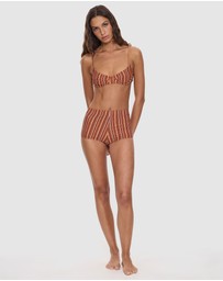 Thrills - Aftersun Stripe Boyleg Bikini Bottom