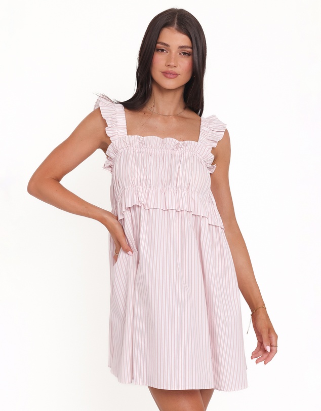 Petal & Pup - Keonia Mini Dress - Pink Stripe