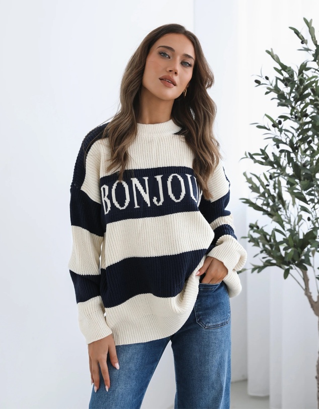 Esther & Co - Alisson Knit - Navy Multi