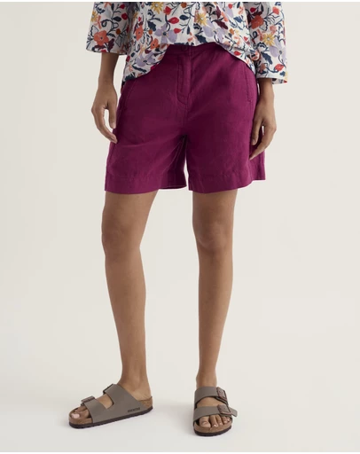 Seasalt - Lowarth High-Waisted Linen Shorts