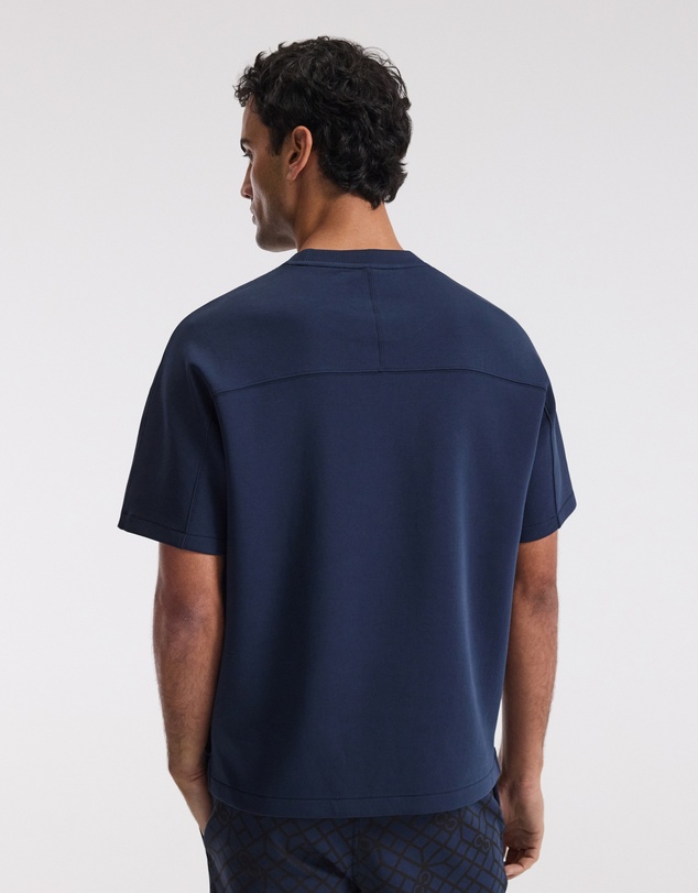 Calibre - Embossed Logo Short Sleeve Sweat Top Mid Blue