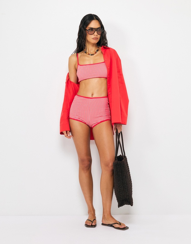 AERE - Sienna Gingham Swim Shorts