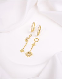 Wanderlust + Co - Sunlit Nova Gold Drop Earrings