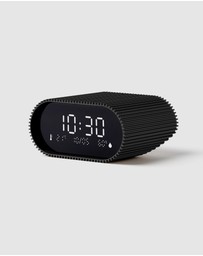 Lexon - Lexon Ray Clock Lcd Alarm Clock With Temperature / Humidity Display - Black