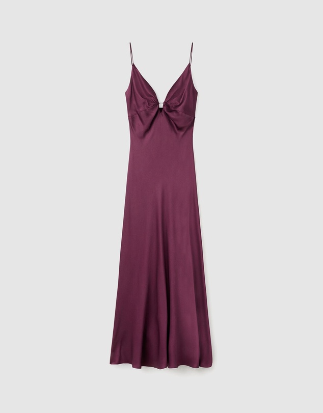M.N.G - V-Neck Satin Dress