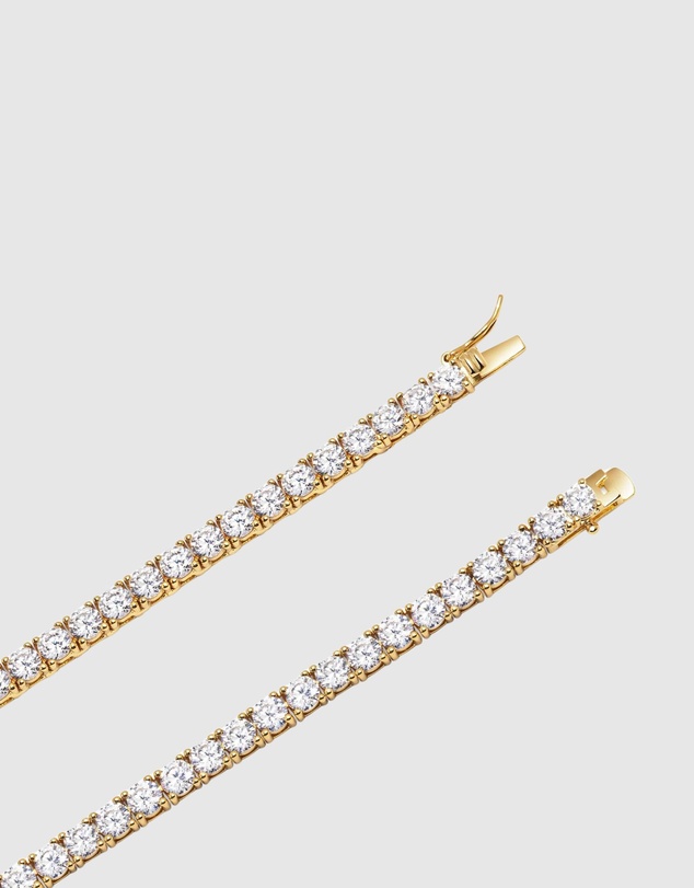 Nialaya Jewellery - Tennis Necklace in Gold