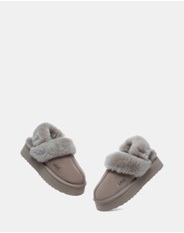 EVERAU - Australian Shepherd Ugg Musa Platform Cow Suede Upper House Shoes