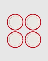In The Roundhouse - Red Soft Scallop Dining Set
