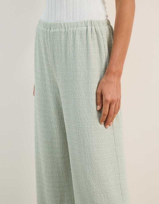 Atmos&Here - Alba Textured Wide Leg Pants