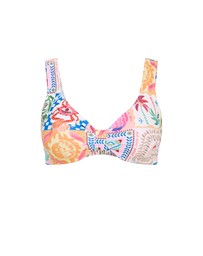 City Chic - Positano Print Underwire Bikini Top