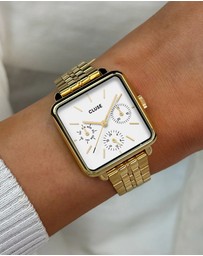Cluse - La Tetragone Multifunction White/Gold Link