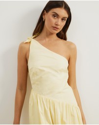 Atmos&Here - Dani One Shoulder Poplin Maxi Dress
