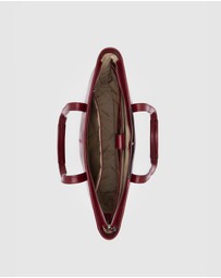Florence - The Beatrice Red Leather Tote Laptop Bag