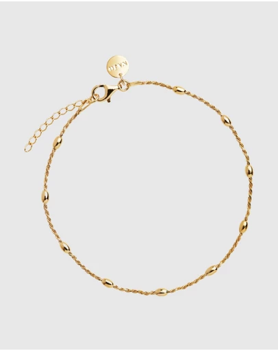 Najo - Cassiopeia Yellow Gold Anklet (23cm+ext)