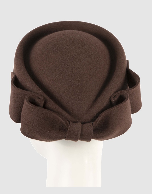 Max Alexander - Felt Brown Pillbox Hat