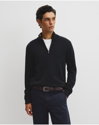 Country Road - Australian Good Earth Cotton Half Zip Knit