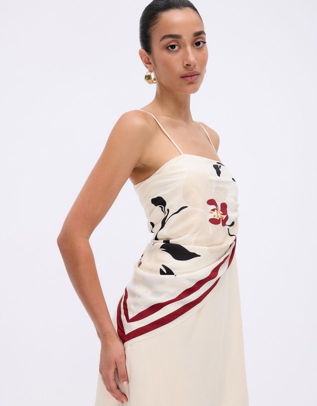 Minima Esenciales - Isla Scarf Detail Mini Dress