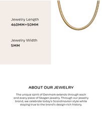 Skagen - Moderne Stak Gold Tone Necklace