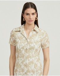 Third Form - Waffle Midi Shirt Dress 