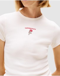 Tommy Jeans - Logo Embroidery Slim T-Shirt