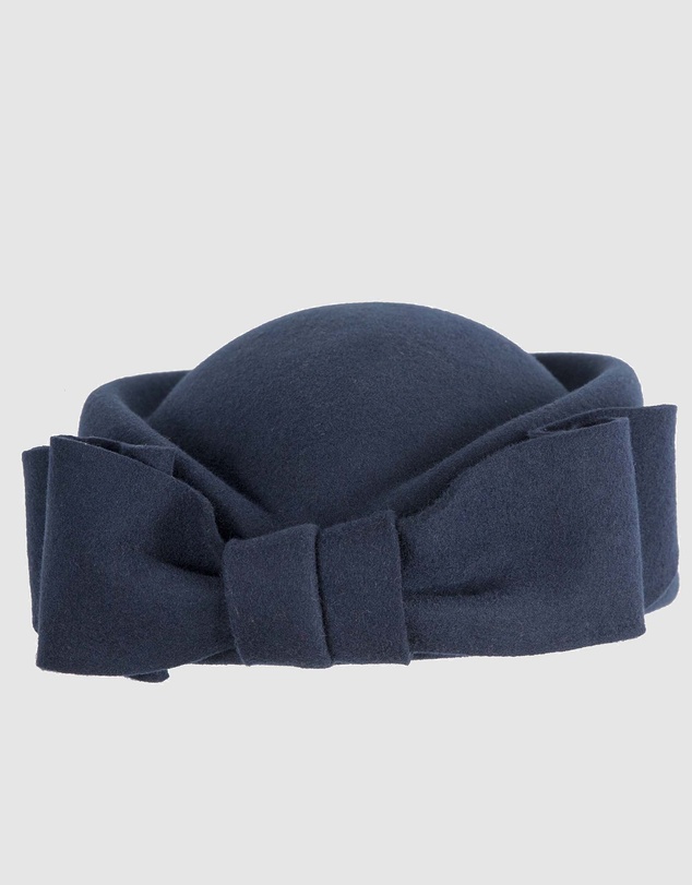 Max Alexander - Felt Navy Pillbox Hat