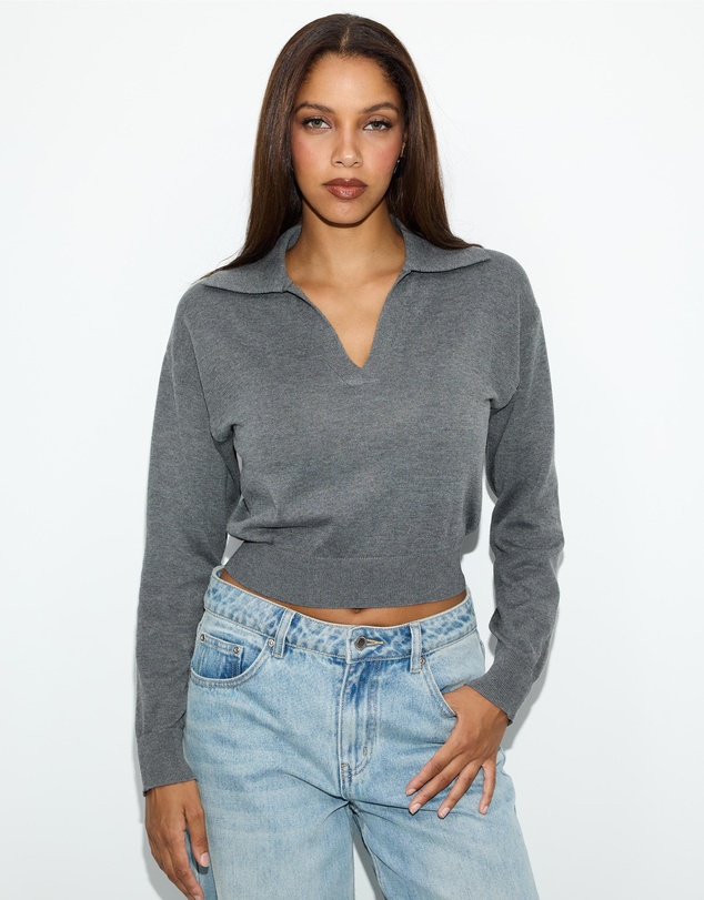Dazie - Helen Cropped Knit Jumper