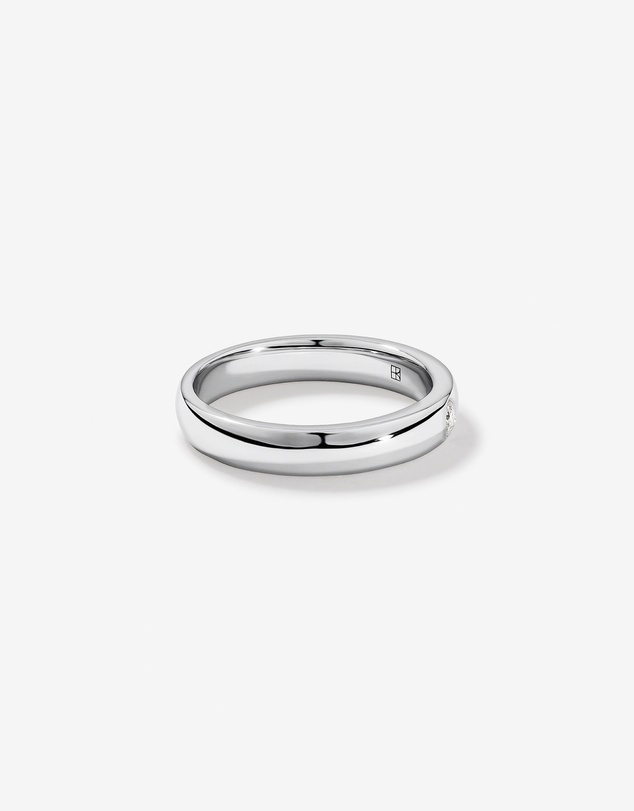 Michael Hill - 0.05 Carat TW Round Brilliant Diamond Duo Wedding Band in 18kt White Gold