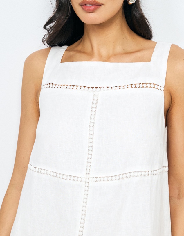 AERE - Tali Panelled Linen Maxi Dress