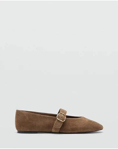 M.N.G - Suede Leather Ballet Flats