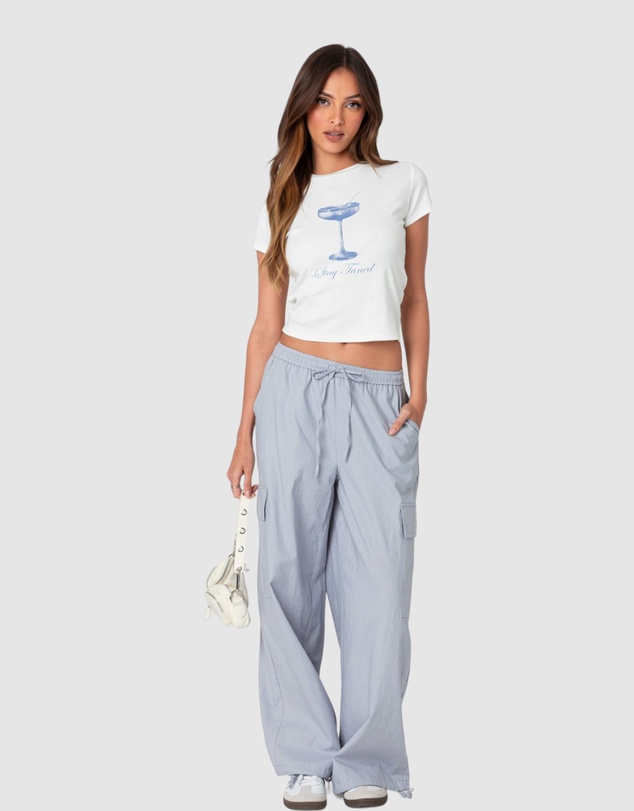 EDIKTED - Phoenix Linen Look Cargo Pants
