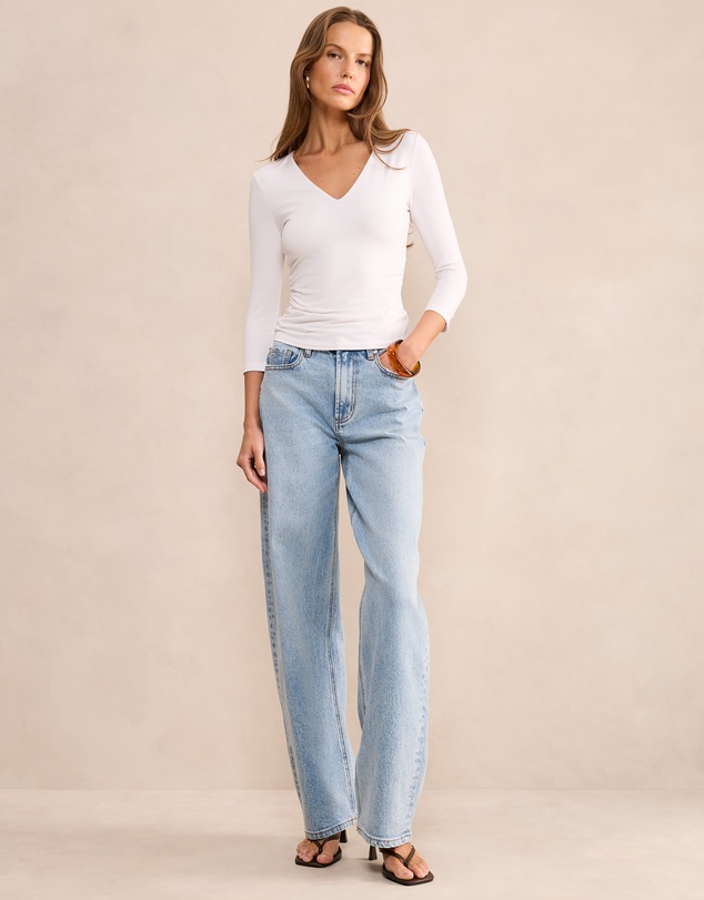 Forever New - Josie V Neck 3 & 4 Sleeves Top