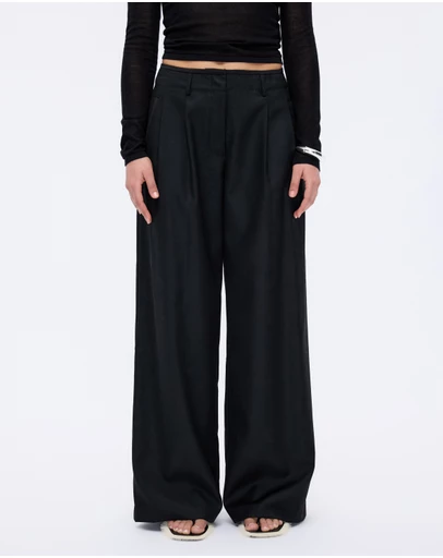 Minima Esenciales - Senna Wool Blend Wide Leg Pants