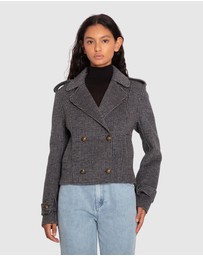 Belle & Bloom - Better Off Military Peacoat - Black/White