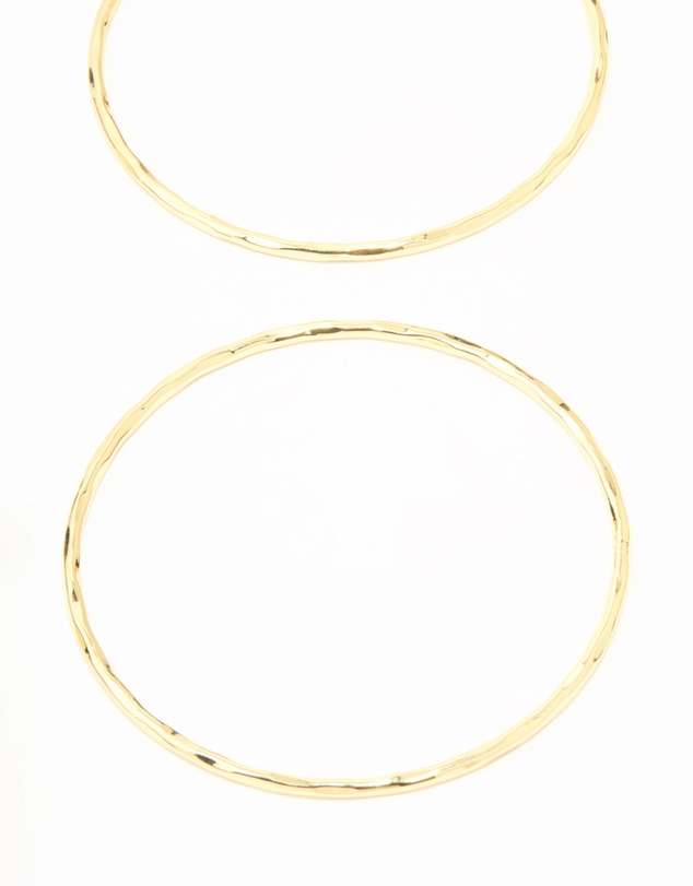 Lovisa - Gold Plated Textured Bangles 5-Pack