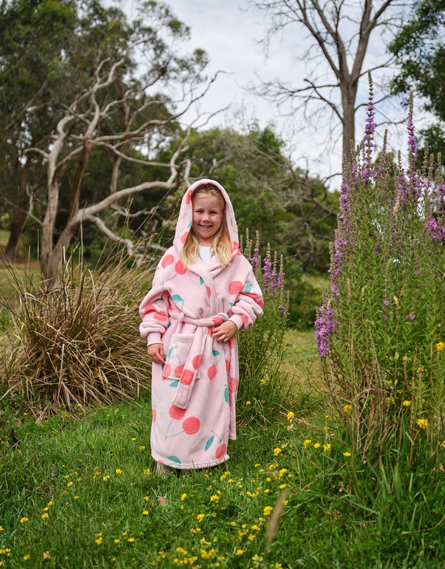 Linen House Kids - Plush Cherrylicious Kids Robe