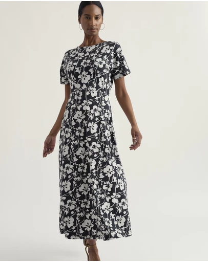 Seasalt - Seasalt Cornwall Navy Mirva Midi Jersey Dress