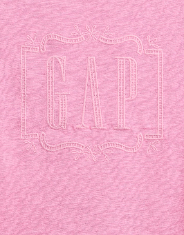 GAP - SS Ruffle Hem Logo Tee - Babies-Kids