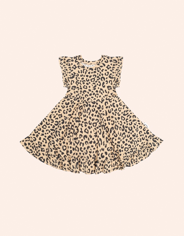 Huxbaby - Leopard Short Sleeve Swing Dress - Babies-Teens