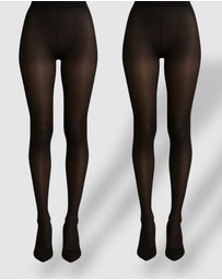 High Heel Jungle - Sculpt 40 Denier Opaque Tights – 2 Pack