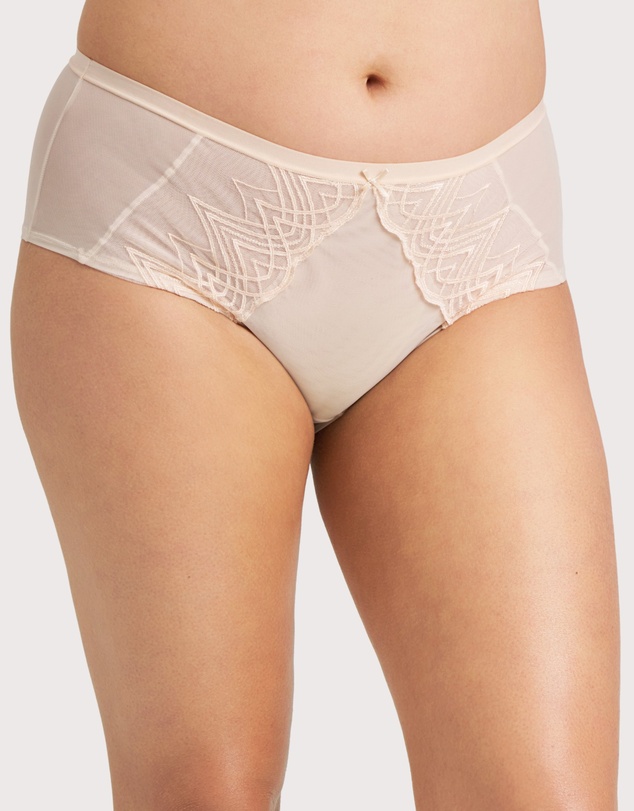 Ava & Audrey  - Ava & Audrey Lillian Embroidered Mesh Full Brief