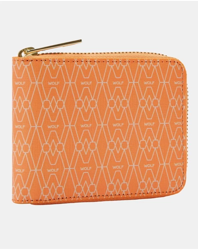 Wolf - Wolf Signature Range Zip Around Wallet Orange