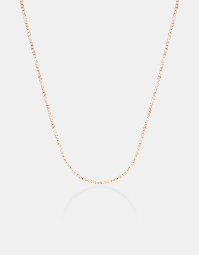 The Silver Collective - Tennis Necklace Fine Rose Gold