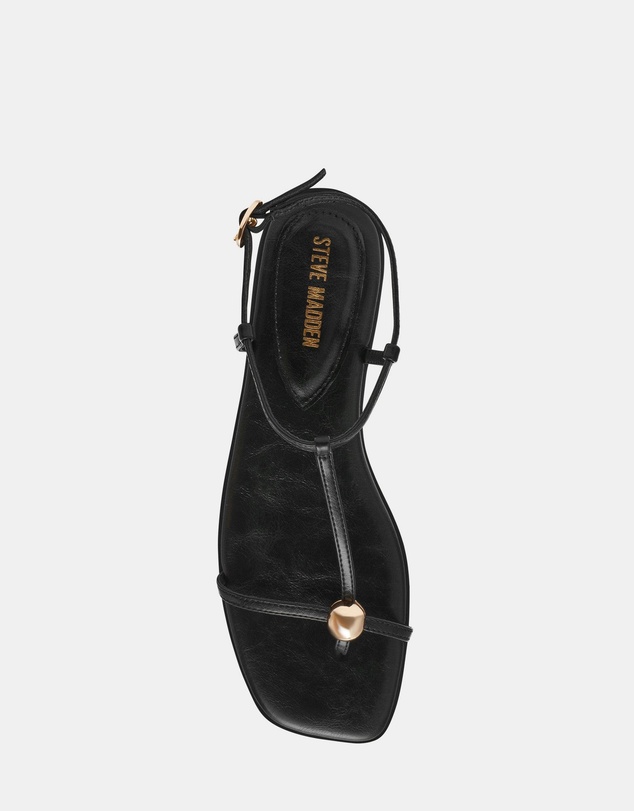 Steve Madden - Ritzy black square-toe strappy sandal